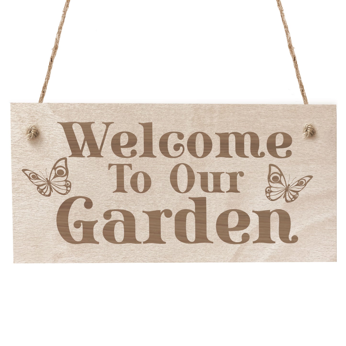 Garden Hanging Welcome Plaques Engraved Garden Shed Home