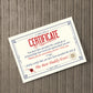 Funny Unusual Daddy Gift Certificate Fathers Day Birthday Gift