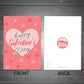Galentine's Card Pink Hearts Valentine's Card For Her Girl Best