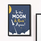 FRAMED Bedroom Print Boys Bedroom Wall Art Space Decor Son Gift
