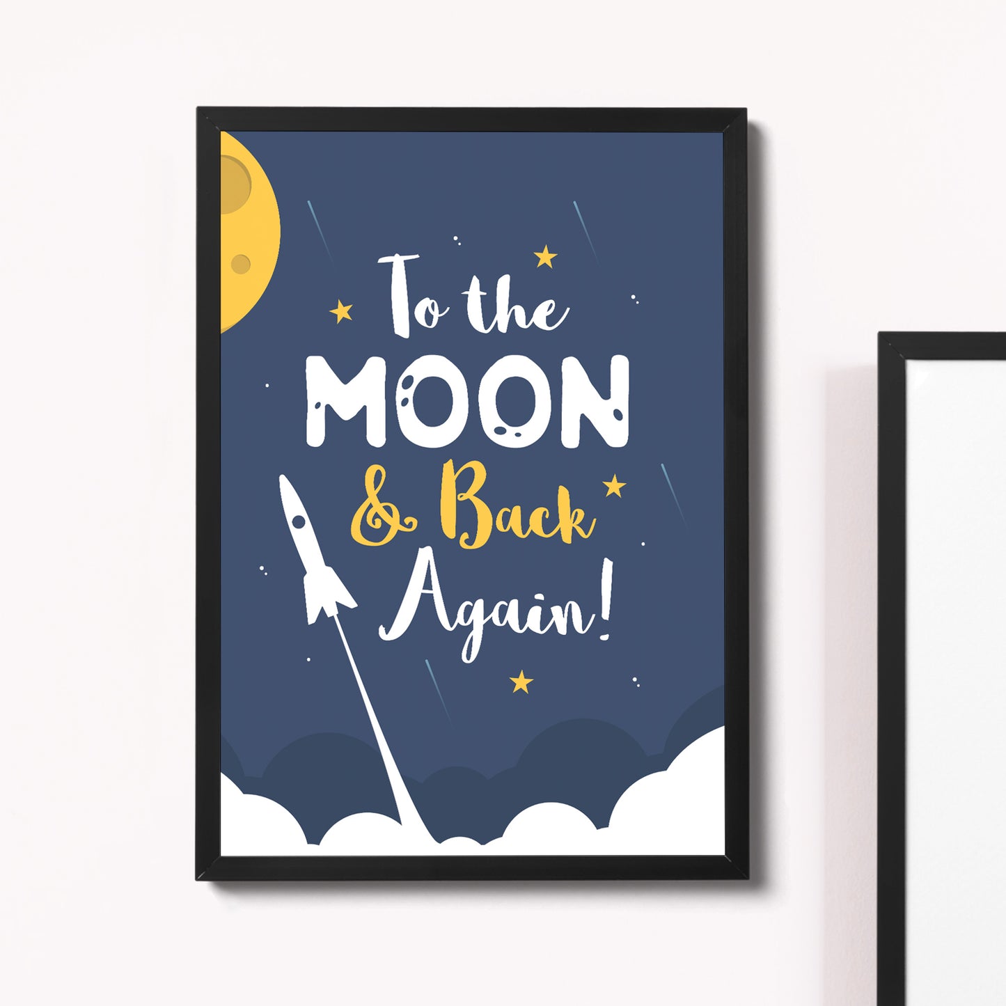 FRAMED Bedroom Print Boys Bedroom Wall Art Space Decor Son Gift