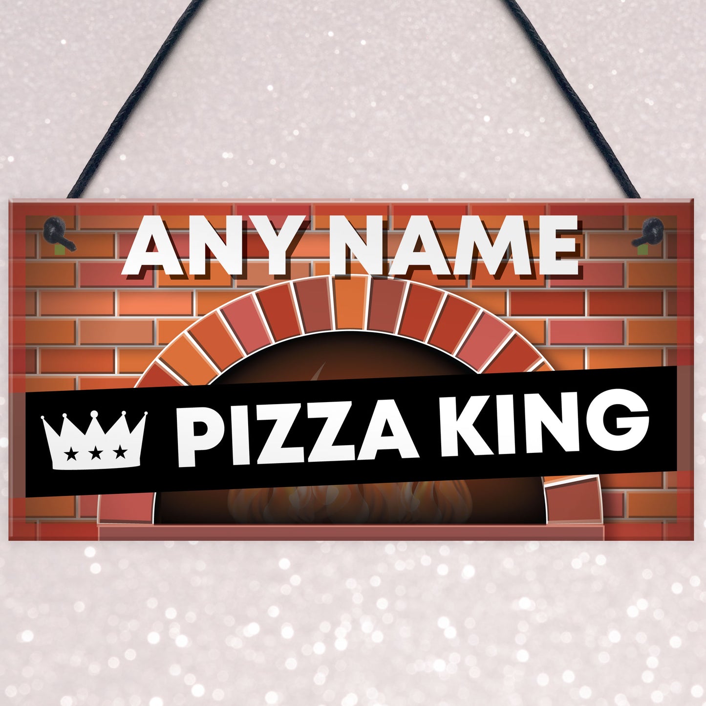 Personalised Pizza King Sign Pizza Oven Sign Garden Summerhouse