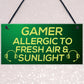 Funny Gamer Gift Gaming Sign For Bedroom Man Cave Son Xmas