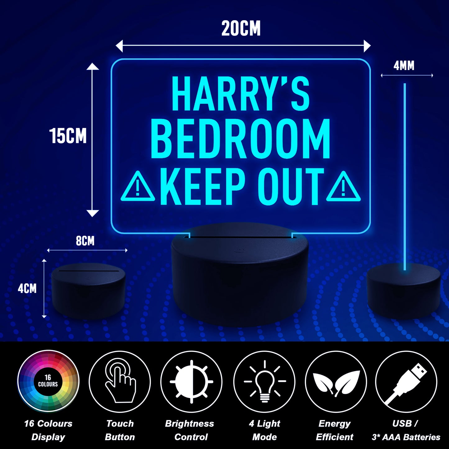 Neon Sign For Boys Bedroom Personalised Bedroom Sign Kids Gift