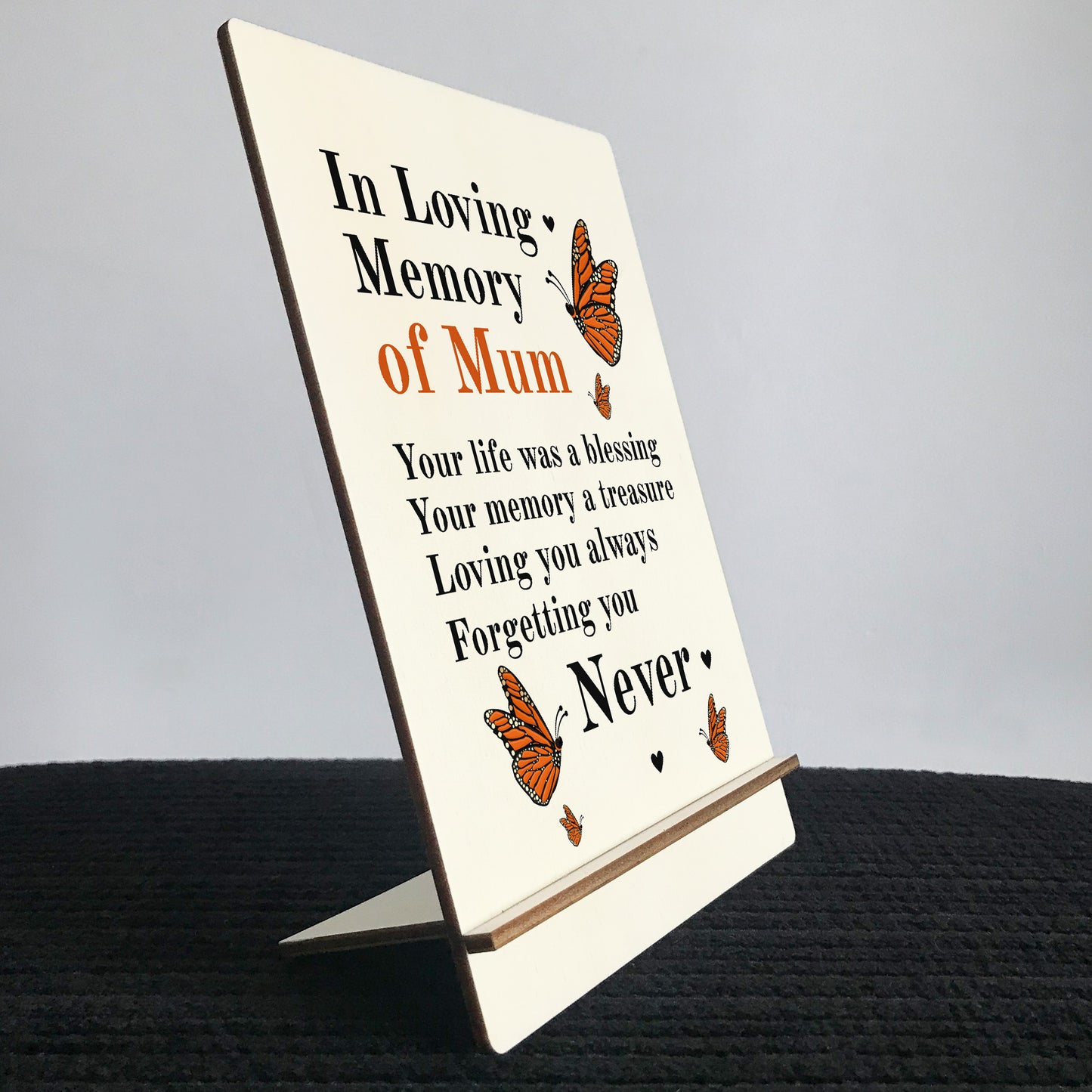In Loving Memory Of Mum Wood Standing Plaque Mum Memorial