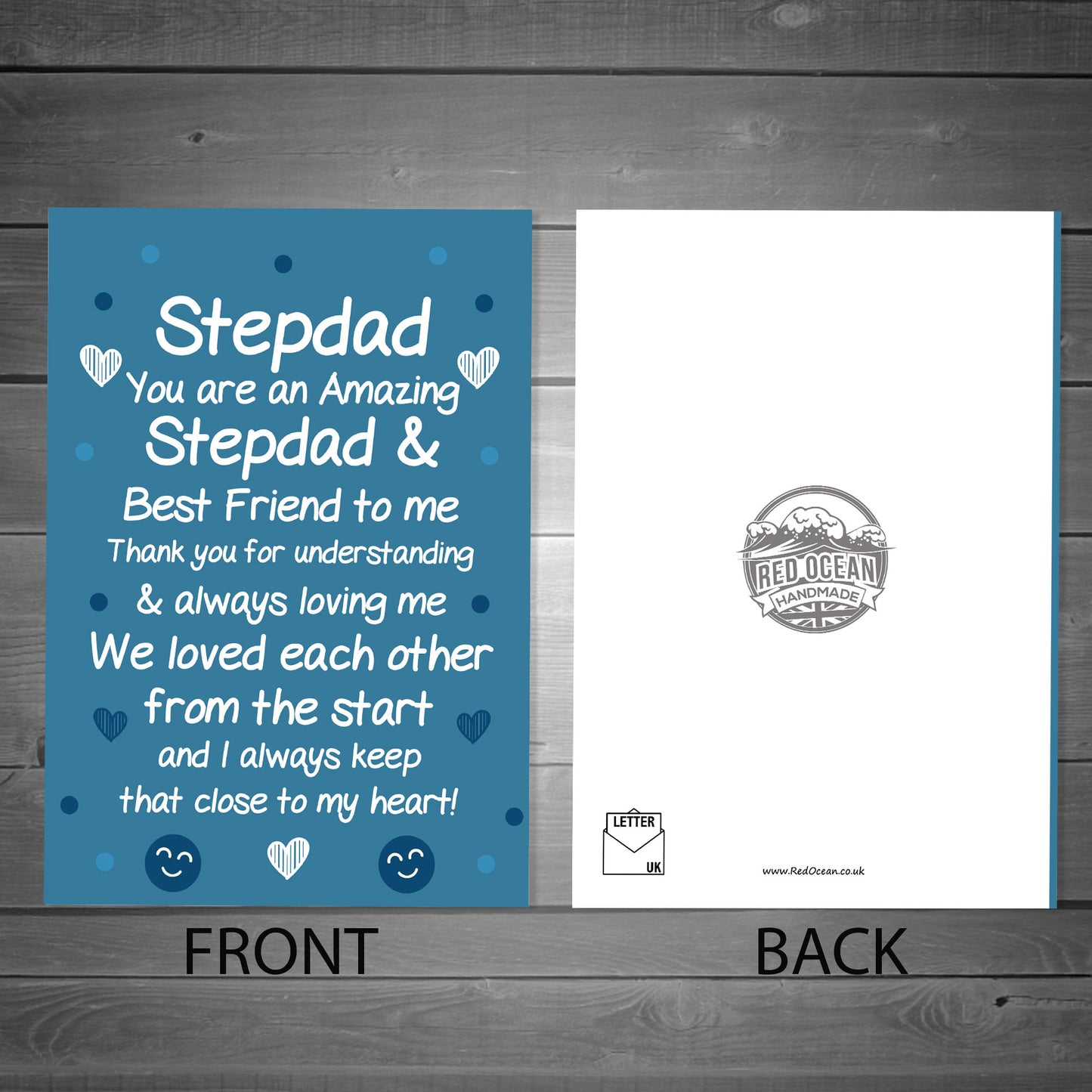 Fathers Day Card For Step Dad Birthday Christmas Greetings Card
