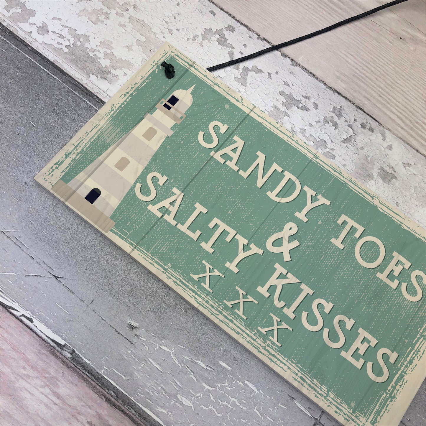 Sandy Toes Shabby Chic Seaside Lighthouse Nautical Theme Signs