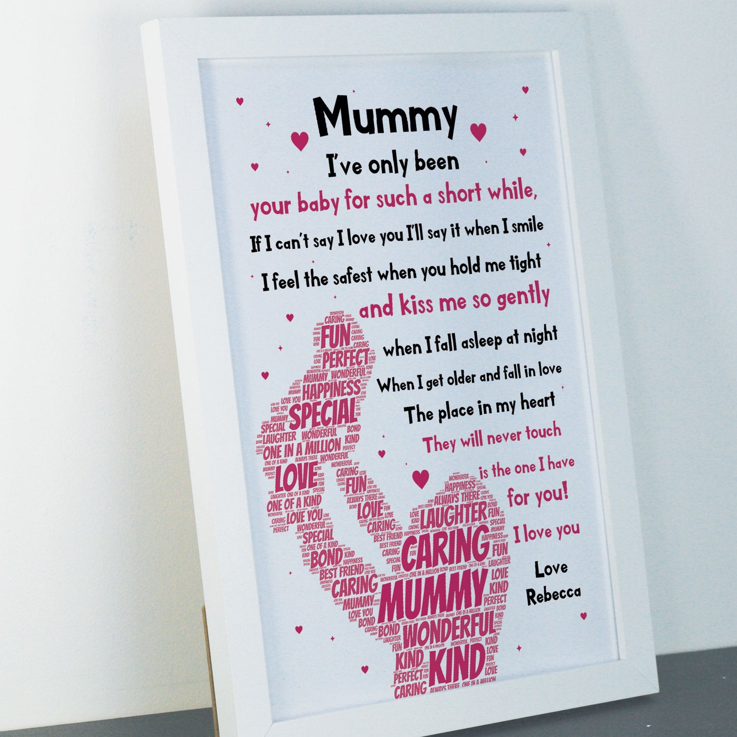 Newborn Baby Gift For Mummy Framed Print Mummy Birthday Xmas