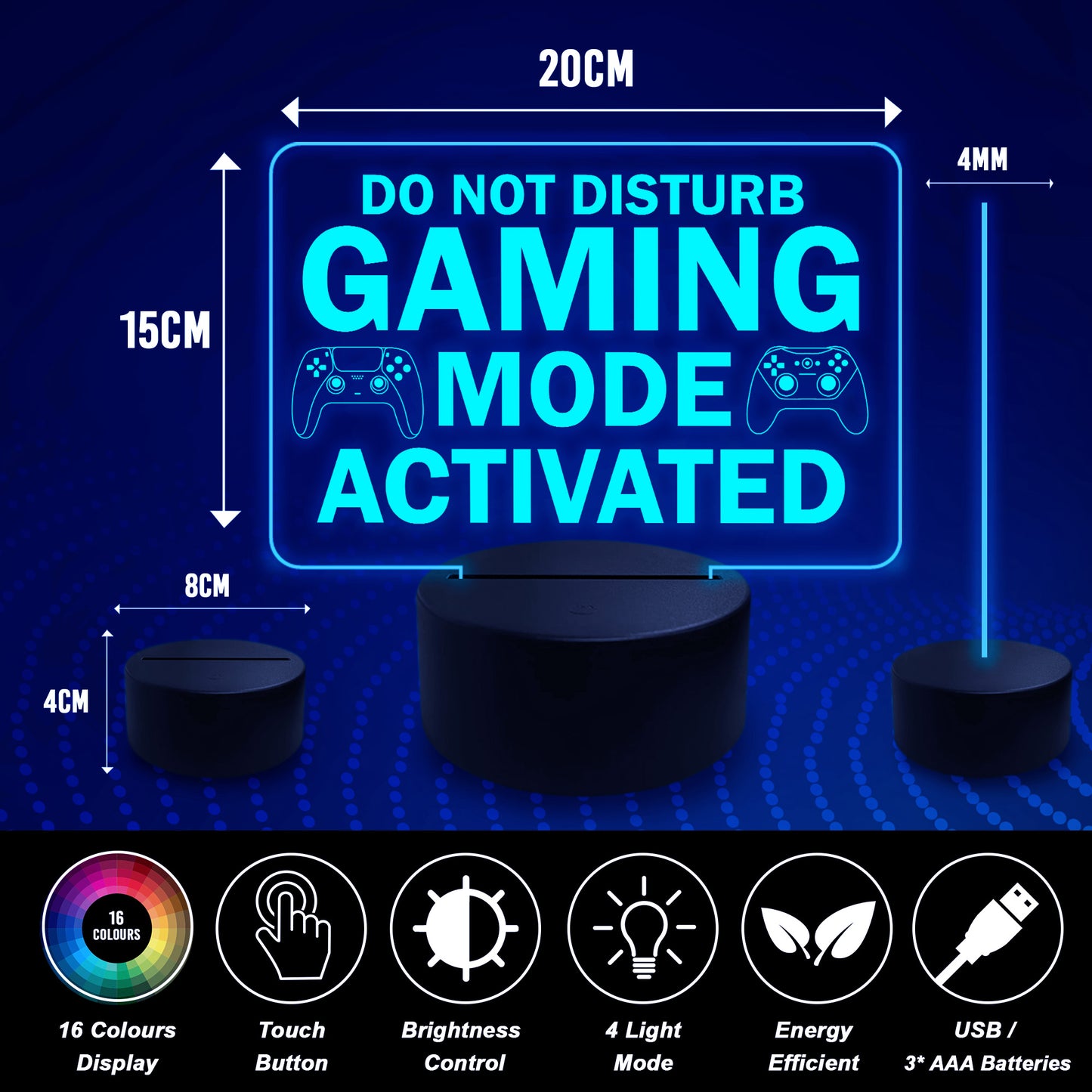 Gaming Do Not Disturb Neon Sign for Wall Bedroom Game Room Decor