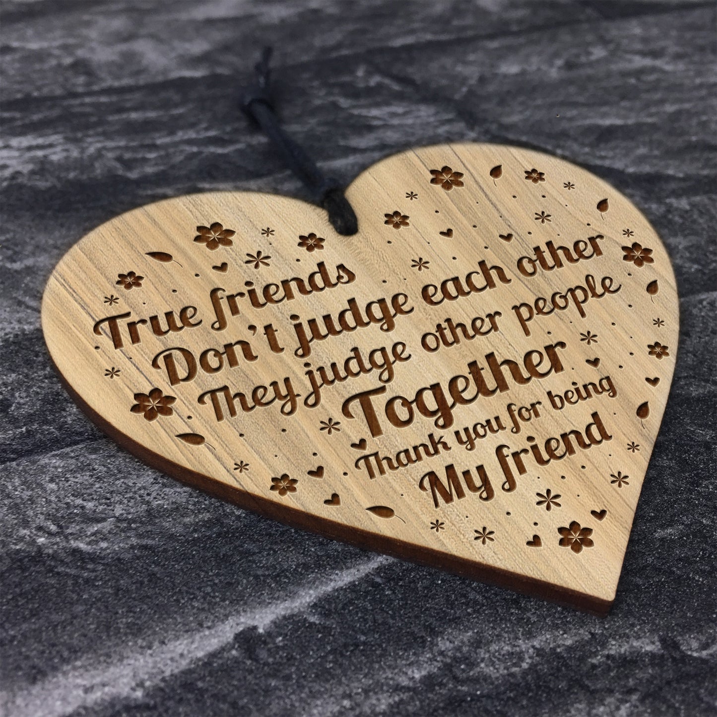 Funny True Friend Gift Engraved Heart Friendship Gift For Women