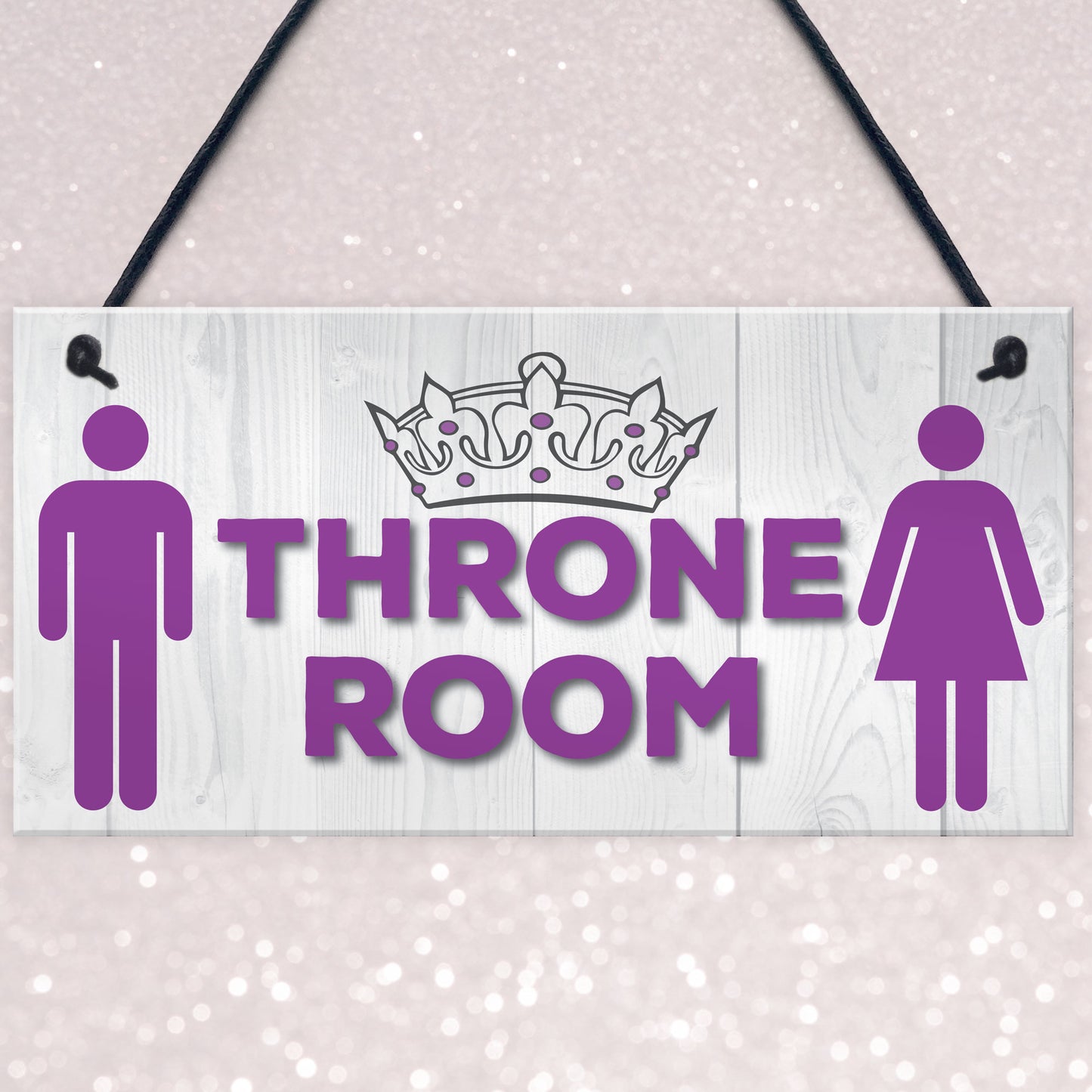 Throne Room Bathroom Toilet Door Hanging Plaque Sign Gift
