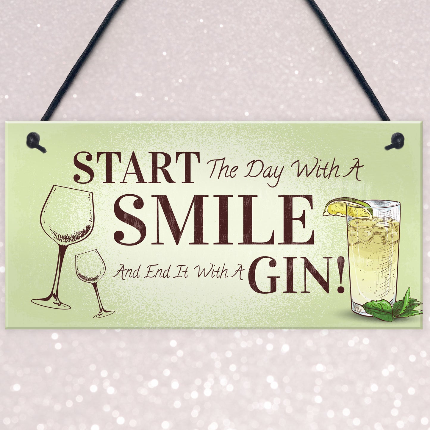 Funny Gin Gift Hanging Kitchen Bar Plaque Gin Lover Gift