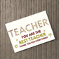 Best Teacher Gift Word Art Print Thank You School Nursery Gift