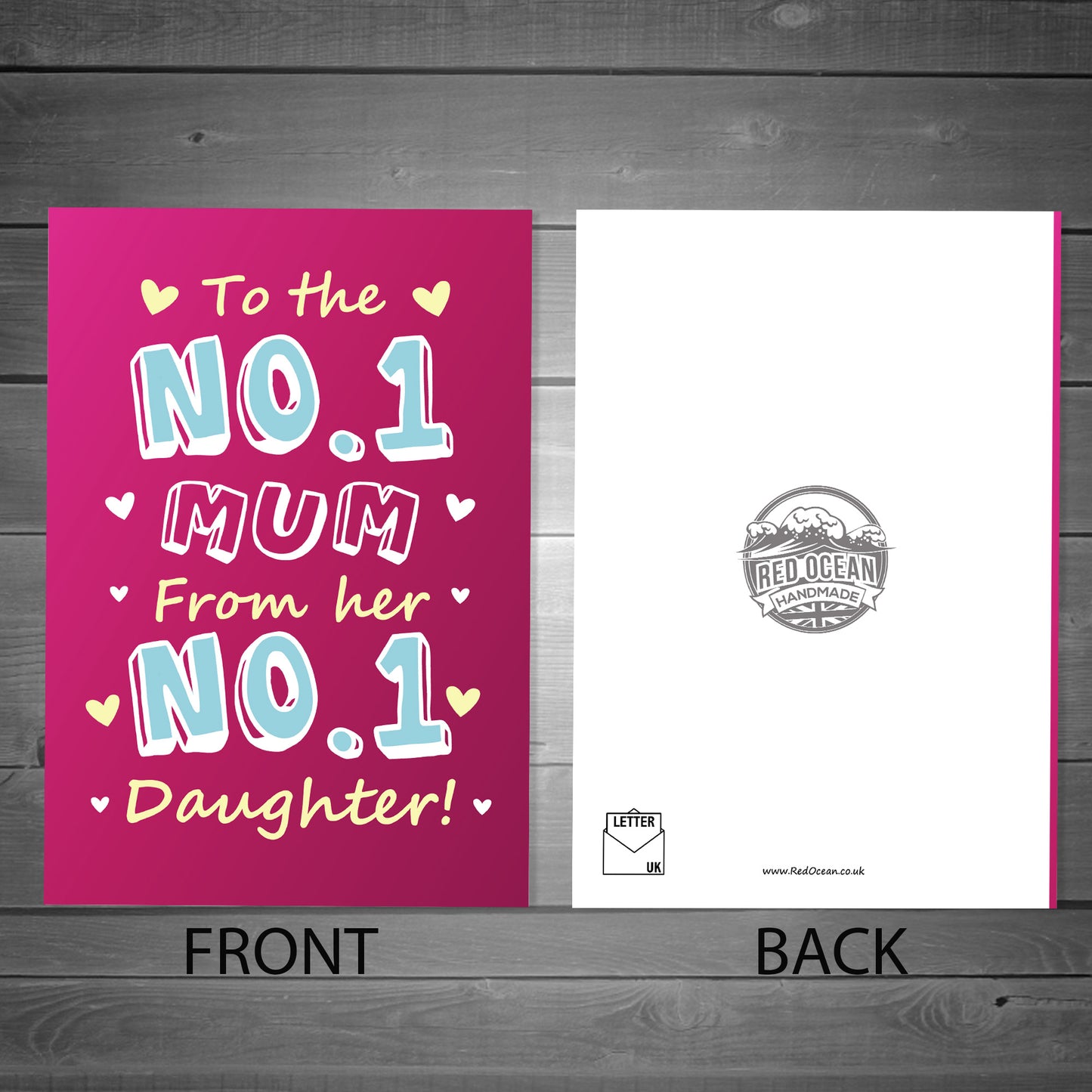 NO 1 Mum Card For Mothers Day Birthday From Daughter Funny
