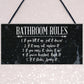 Bathroom Rules Marble Theme Home Decor Bathroom Toilet Sign