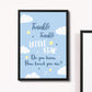 Blue Framed Nursery Prints / Nursery Wall Art For Baby Boy