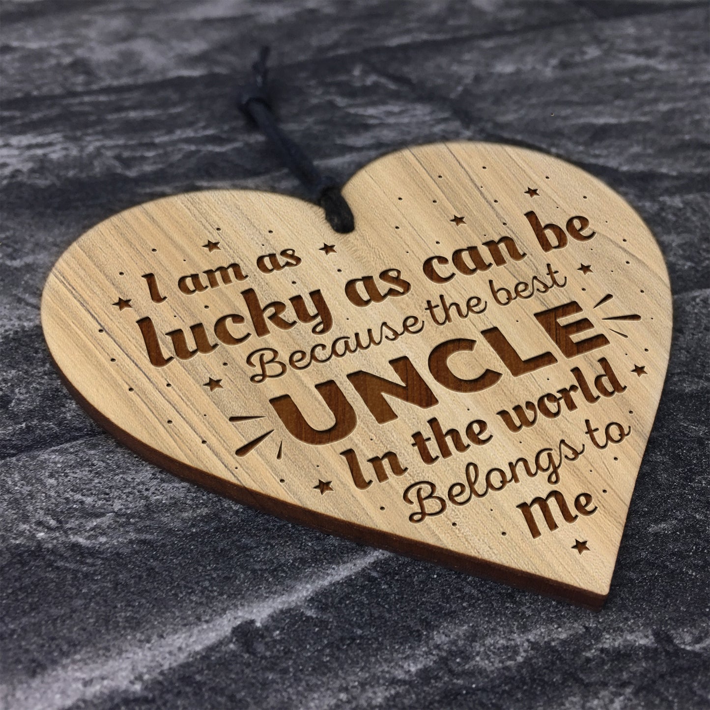 Birthday Christmas Gift For Him UNCLE GIFT Engraved Heart
