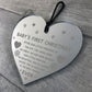 Baby Girls First Christmas Decoration Engraved Heart Bauble