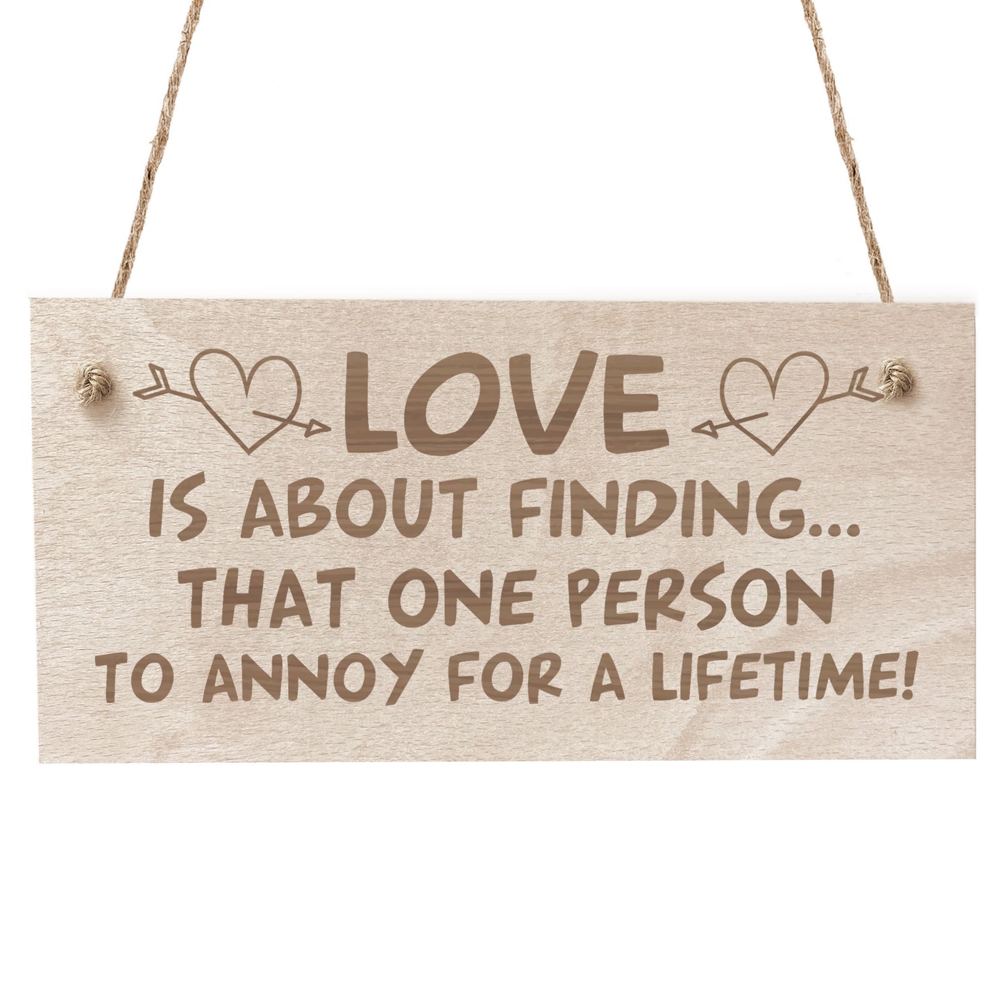 Funny Anniversary Gift For Husband Wife Engraved Wood Sign
