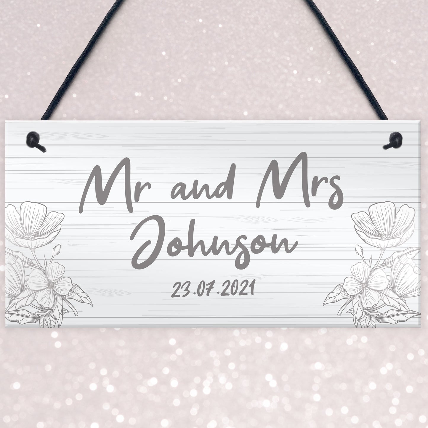 Personalised Wedding Decor Sign For Husband or Wife Engagement
