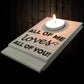 All Of Me Loves All Of You Candle Gift Set Tealight Holder