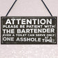 Funny Novelty BAR Sign Gin Beer Vodka Home Bar Garden Plaque
