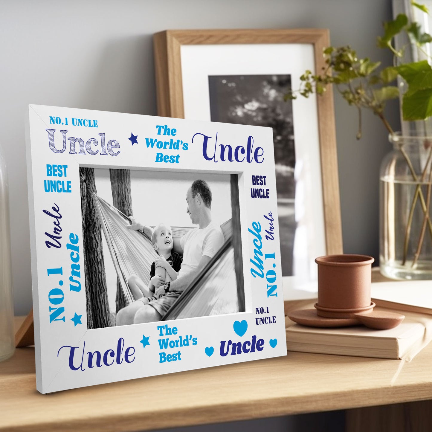Novelty Gift For Uncle Birthday Fathers Day Wooden Uncle Frame