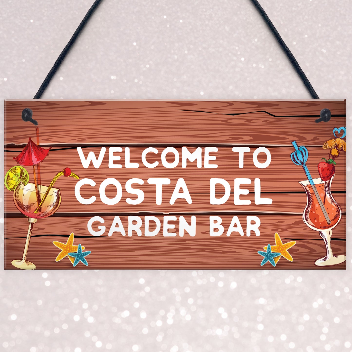 Garden Bar Sign Costa Del Garden Sign Home Decor Lockdown Gift