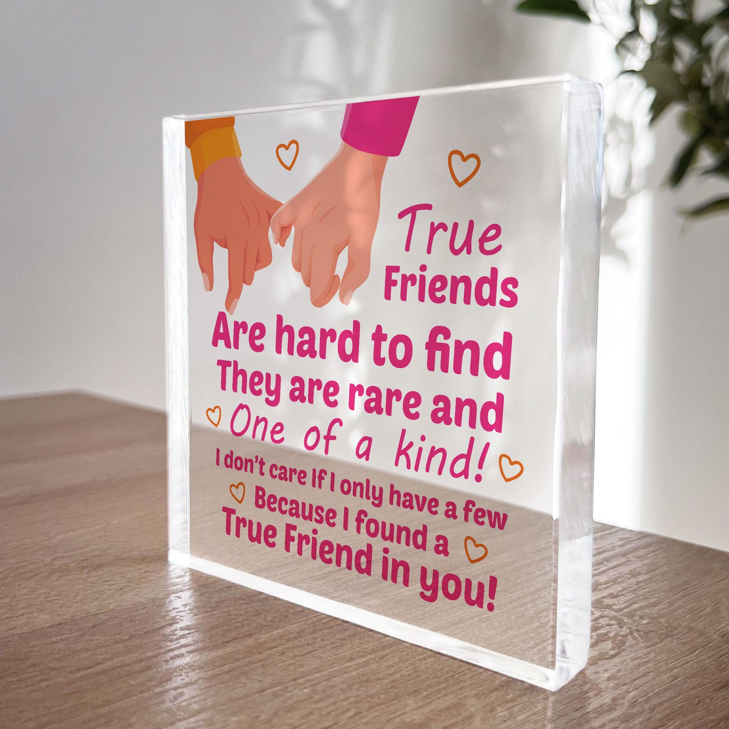 Friendship Acrylic Plaque Gift For Best Friend Bestie Gifts