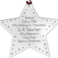 Thank You Gift For Teacher Engraved Star Christmas Gift