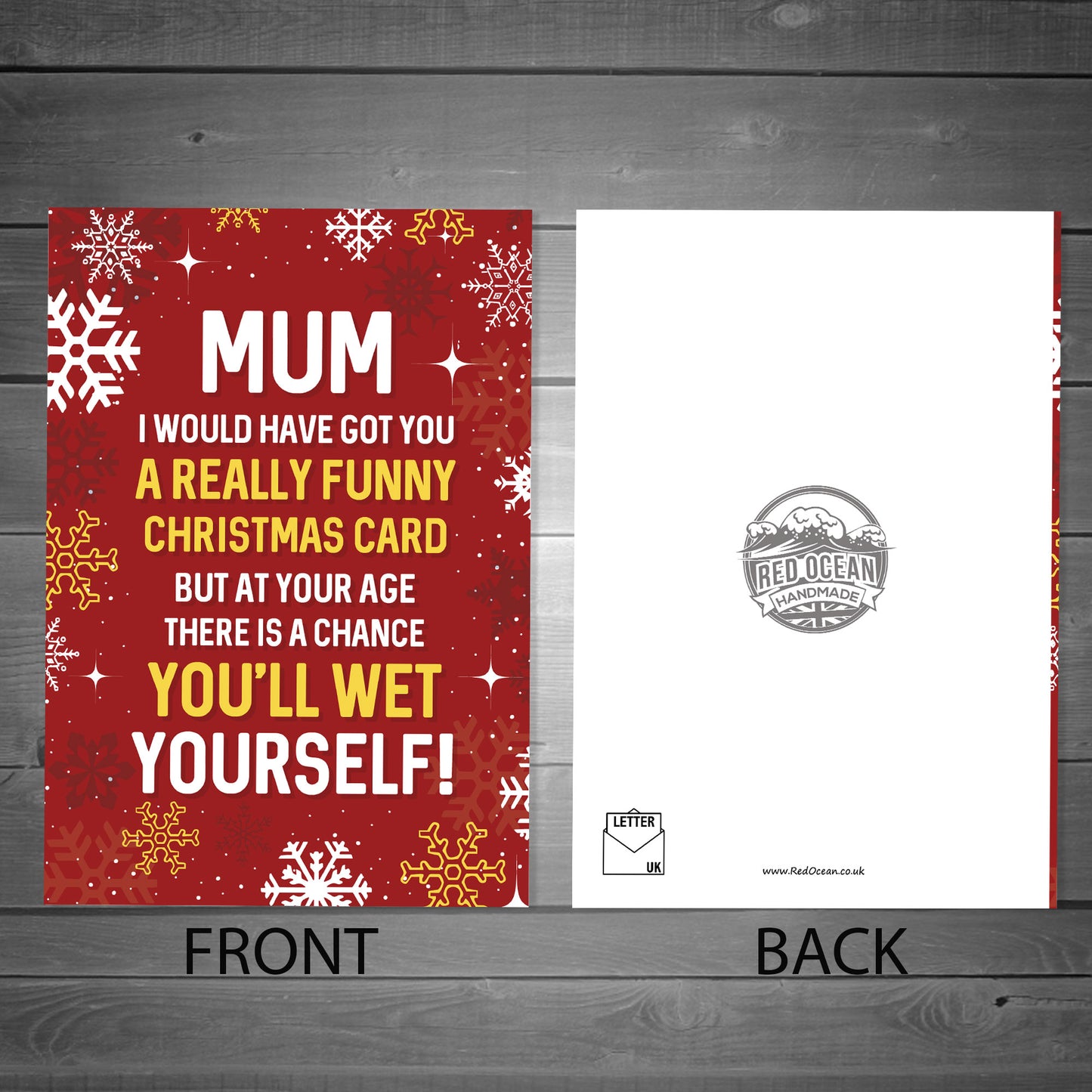 Christmas Card For Mum Rude Mum Card From Daughter Son Funny
