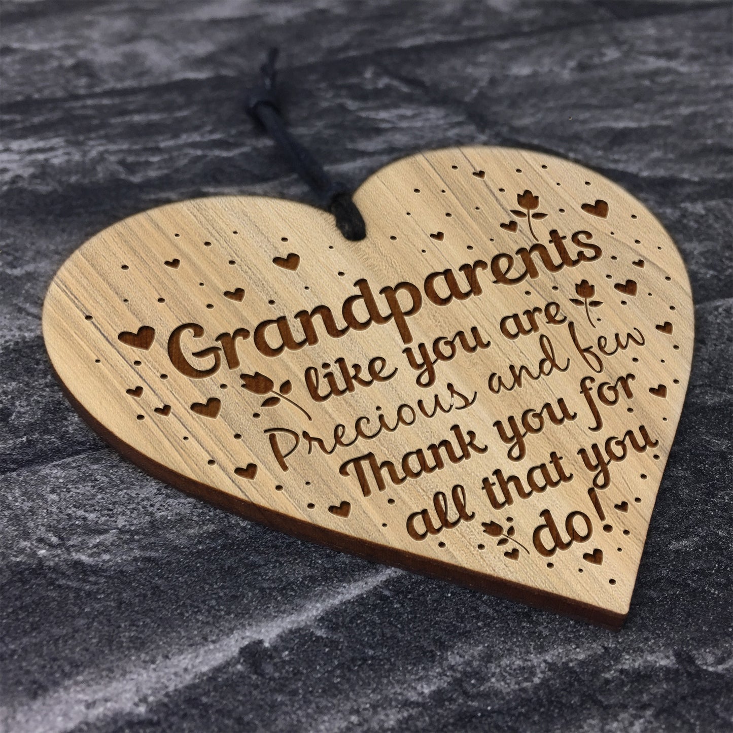 Gift For Grandparents Plaque Nan Gift Grandad Engraved Heart