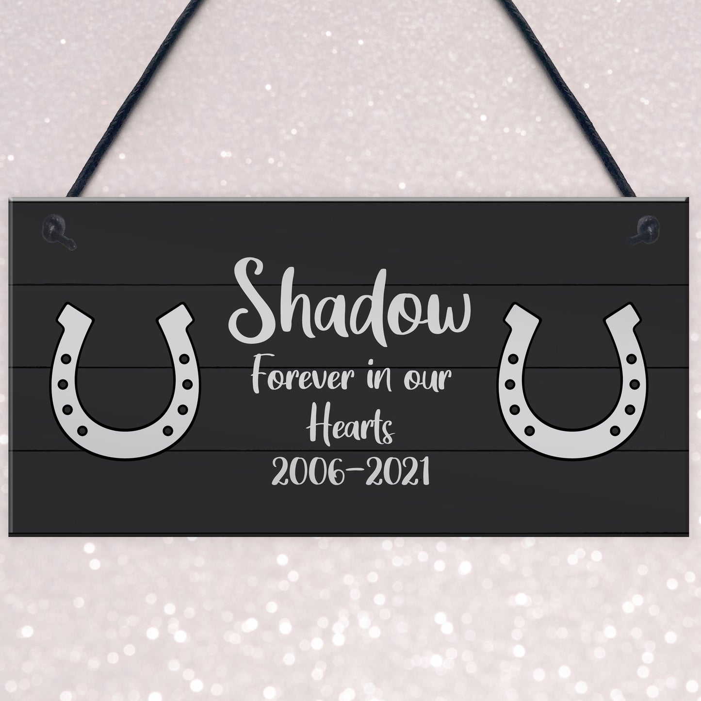 Memorial Sign For Horse Personalised Hanging Sign Horse Lover