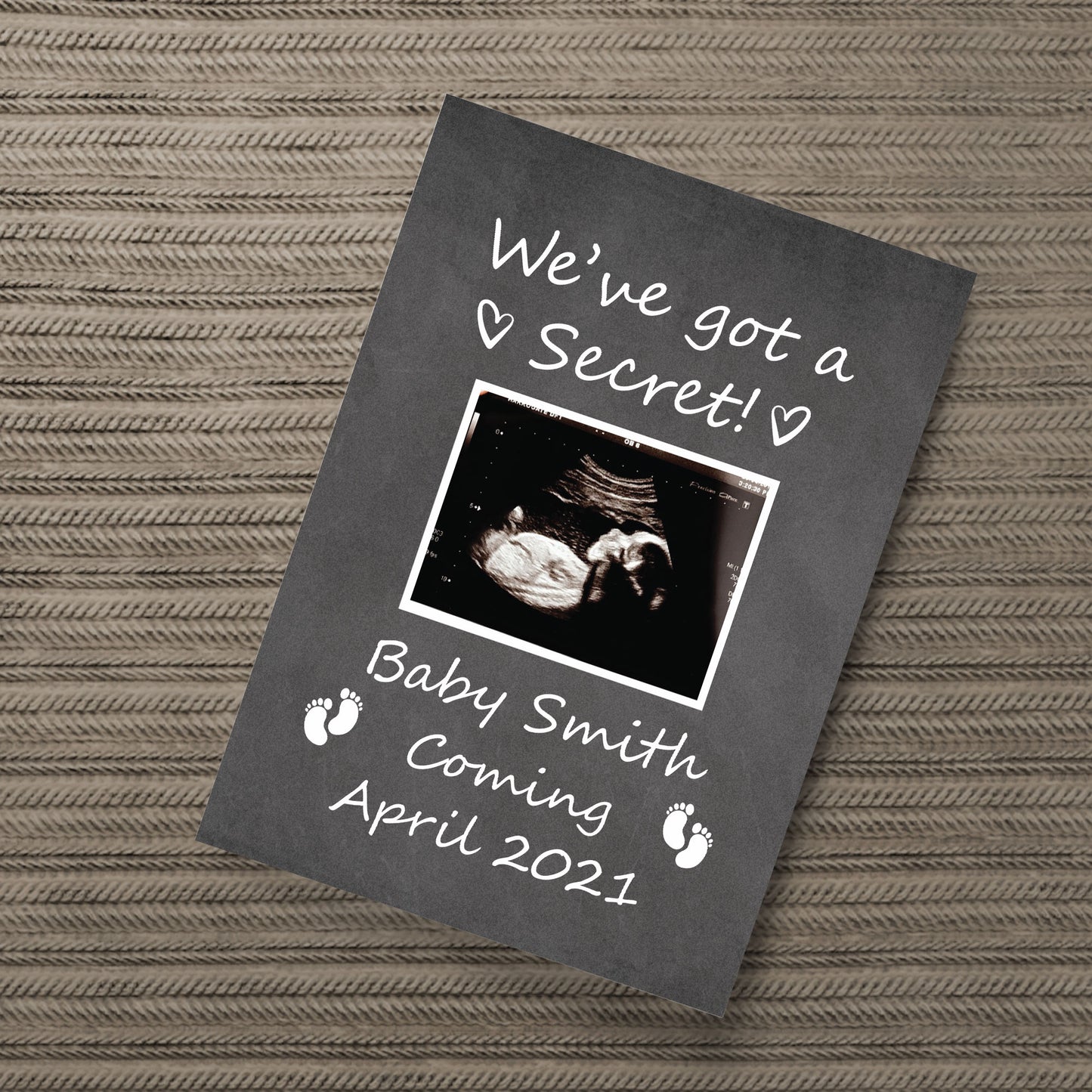 Personalised Baby Announcement Print Mummy Daddy To Be Gift