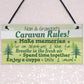 Caravan Plaque Novelty Chic Camping Holiday Sign Nan Grandad