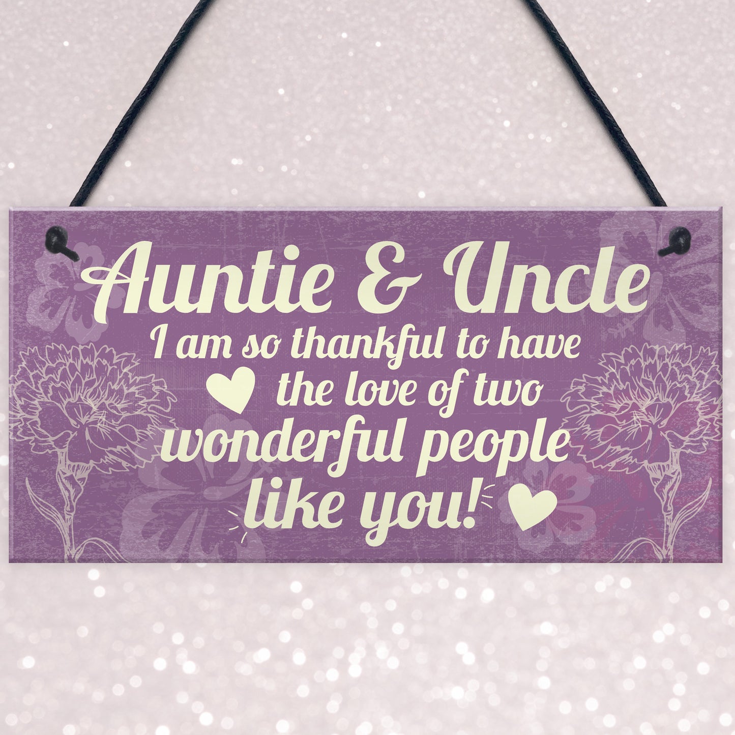 Gifts For Auntie Uncle Birthday Thank You Gift Hanging Plaque
