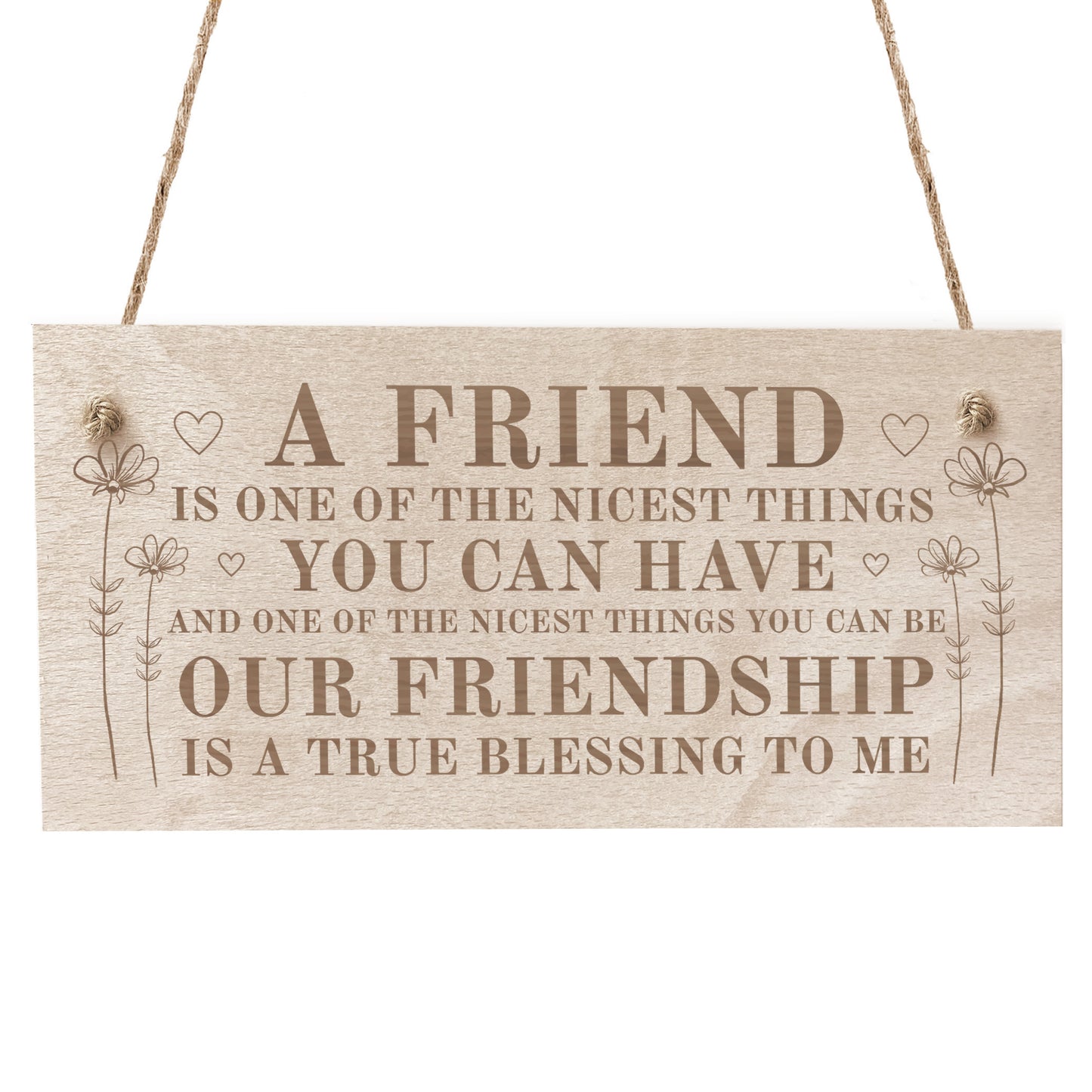 Best Friend Sign For Birthday Christmas Engraved Wood Sign