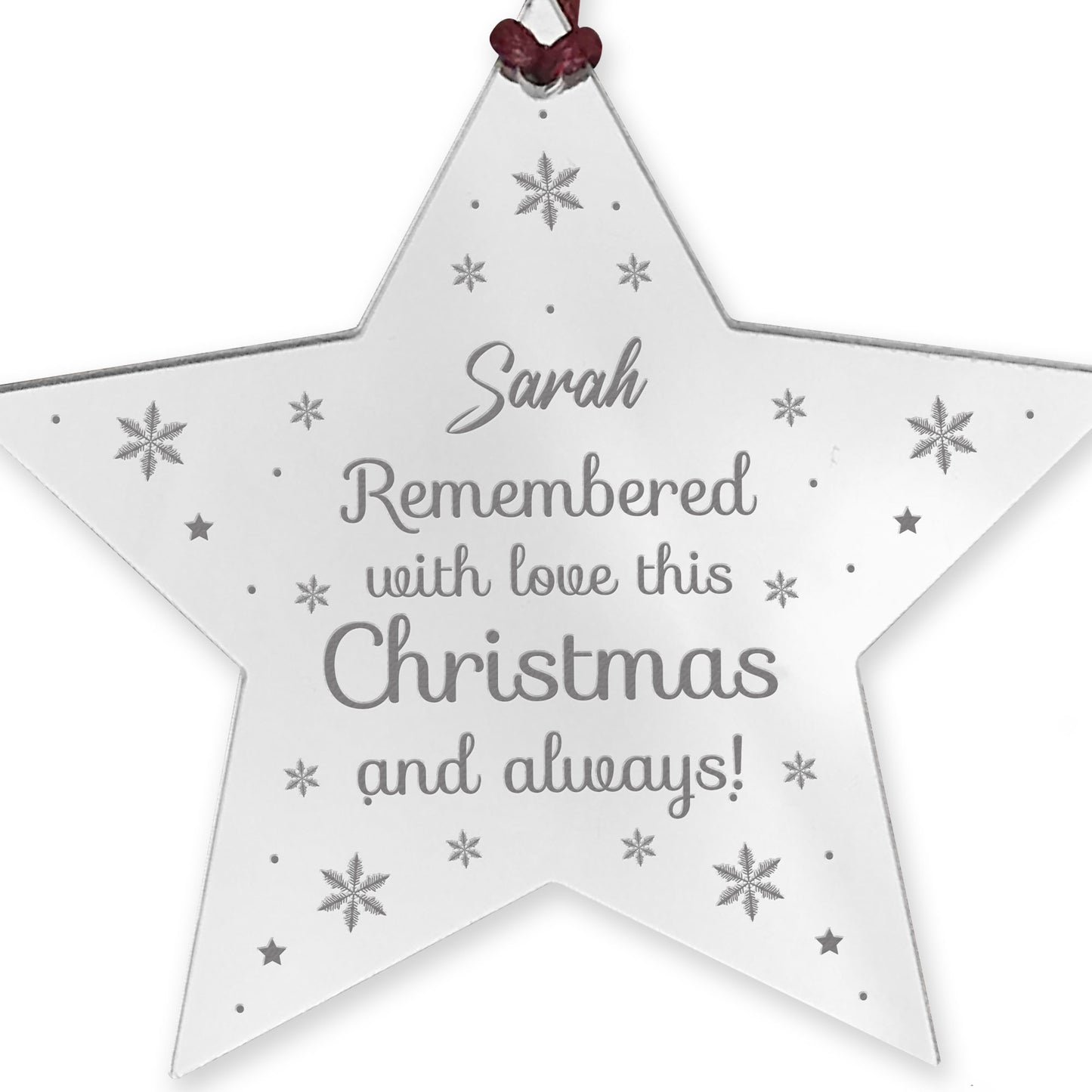 Personalised Memorial Decoration For Christmas Tree MuM Dad