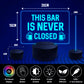 Funny Bar Sign Neon Light Up Sign Plaque Man Cave Home Pub Sign