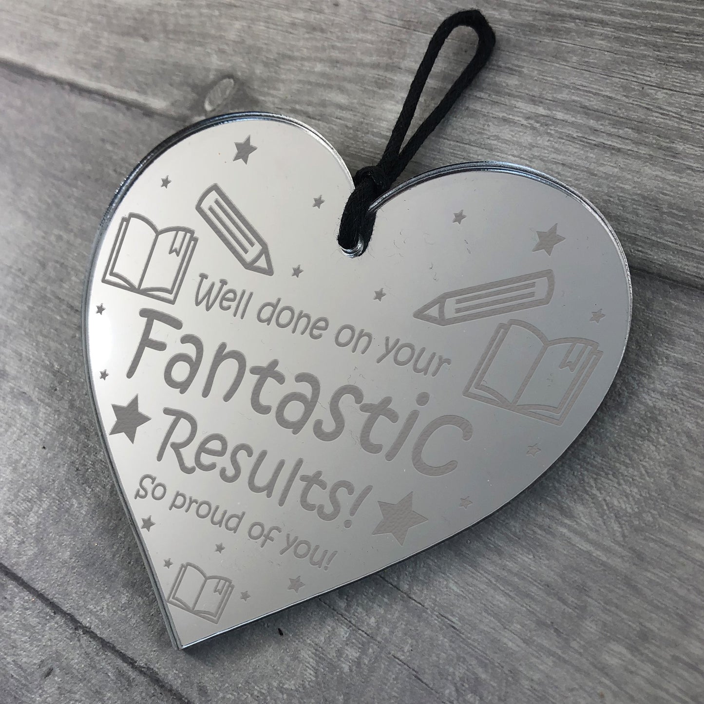 Congratulations Gift FANTASTIC Results Engraved Heart Daughter