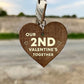2nd Valentines Day Gift Wood Keyring Valentines Gift For Him Her