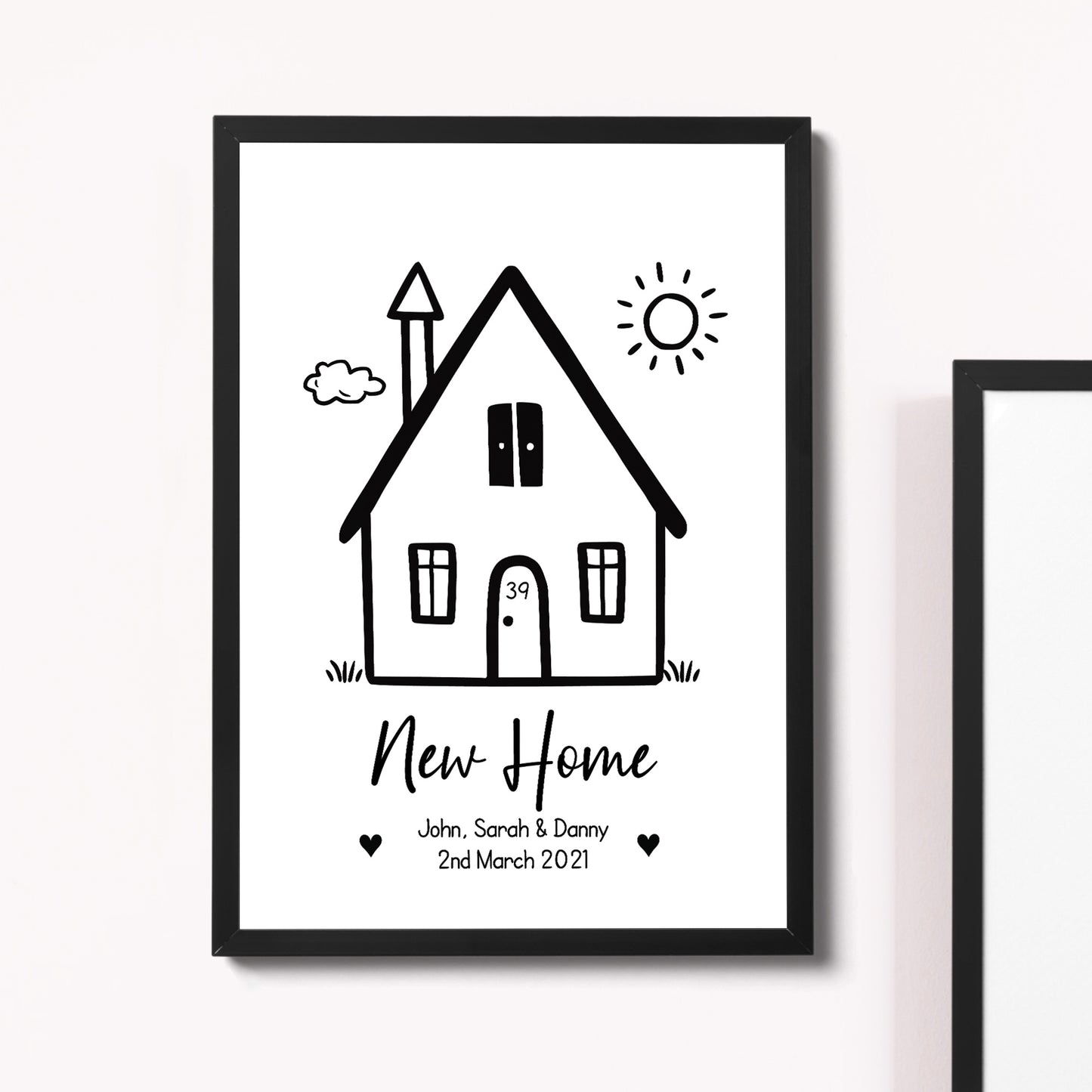 New Home Print Framed Gift For Couple Personalised Home Gift