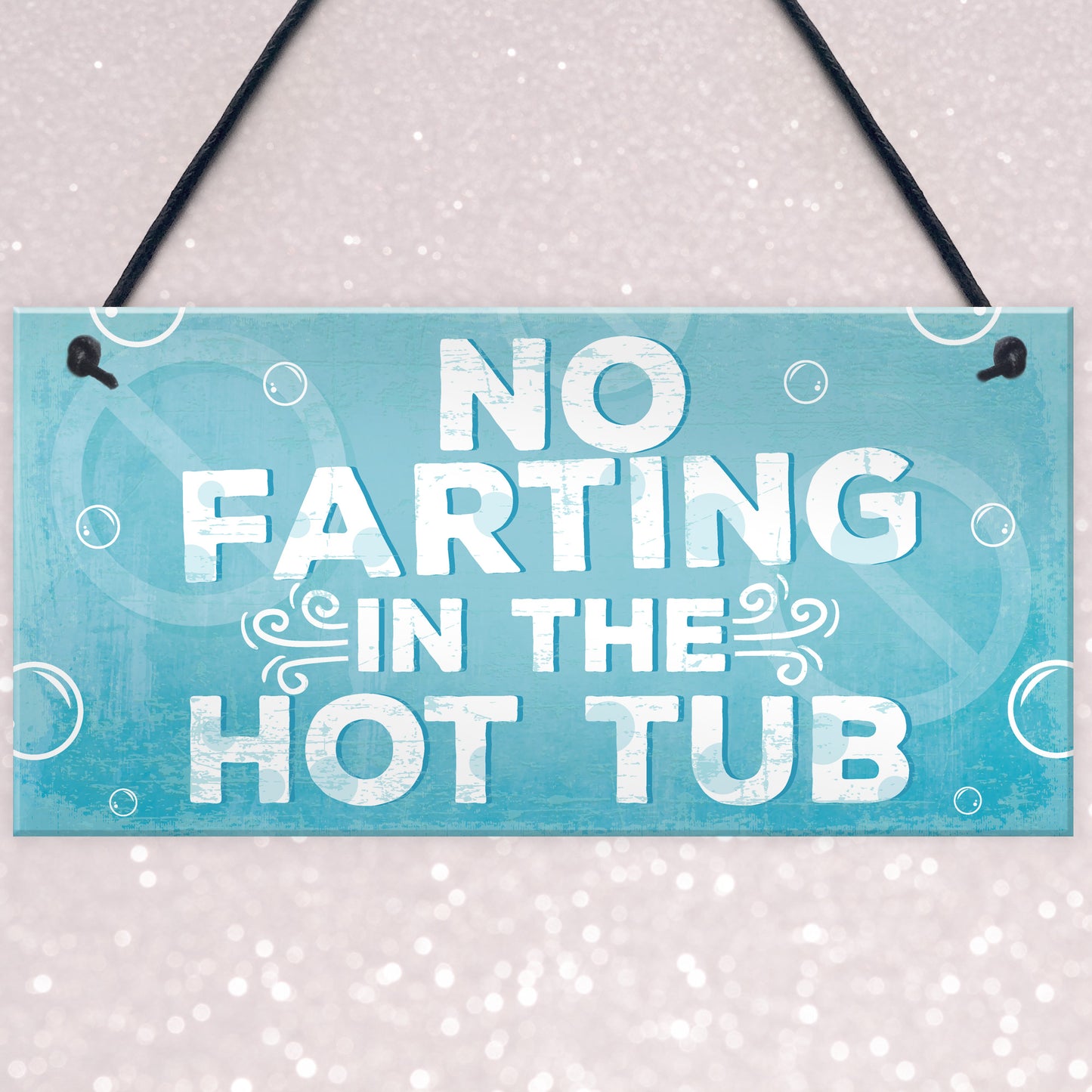 No Farting Hot Tub Sign Funny Garden Plaque Jacuzzi Pool Gift