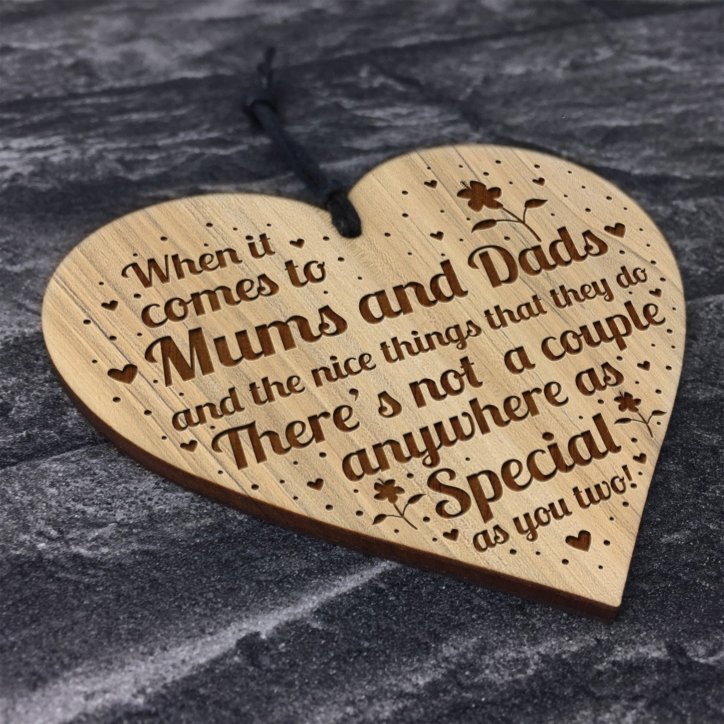 Mum And Dad Present Engraved Heart Mum Gifts Dad Gifts