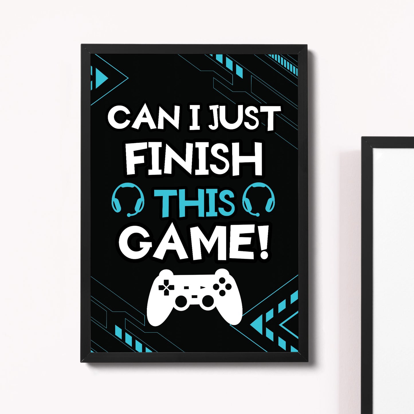 Gaming Black Framed Posters Prints For Boys Bedroom Gamer