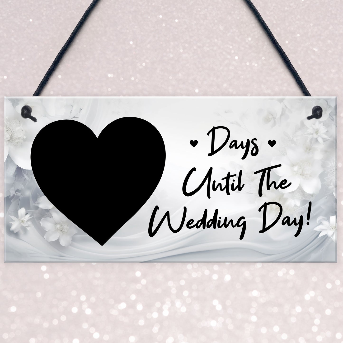 Wedding Countdown Plaque For Bride To Be Engagement Gifts