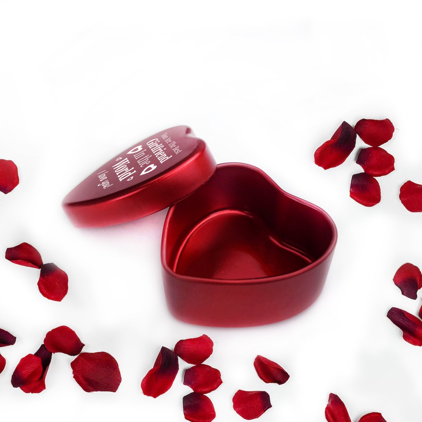Girlfriend Gifts For Her Red Metal Sweet Candle Tin Anniversary