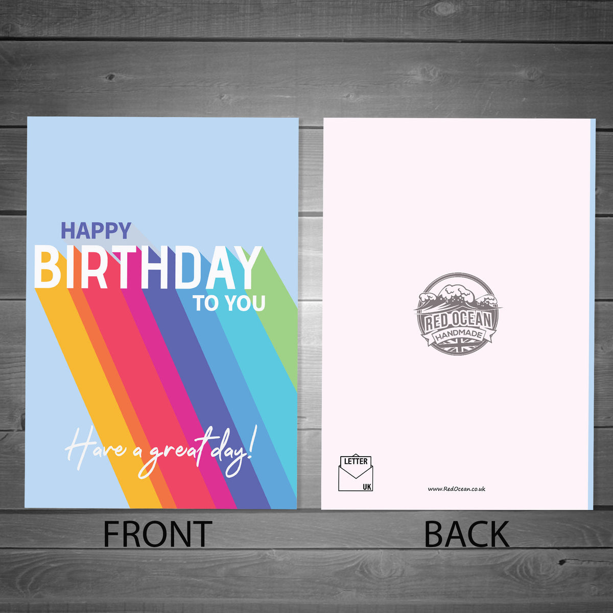 Happy Birthday Card Fun Rainbow Card For Him Her