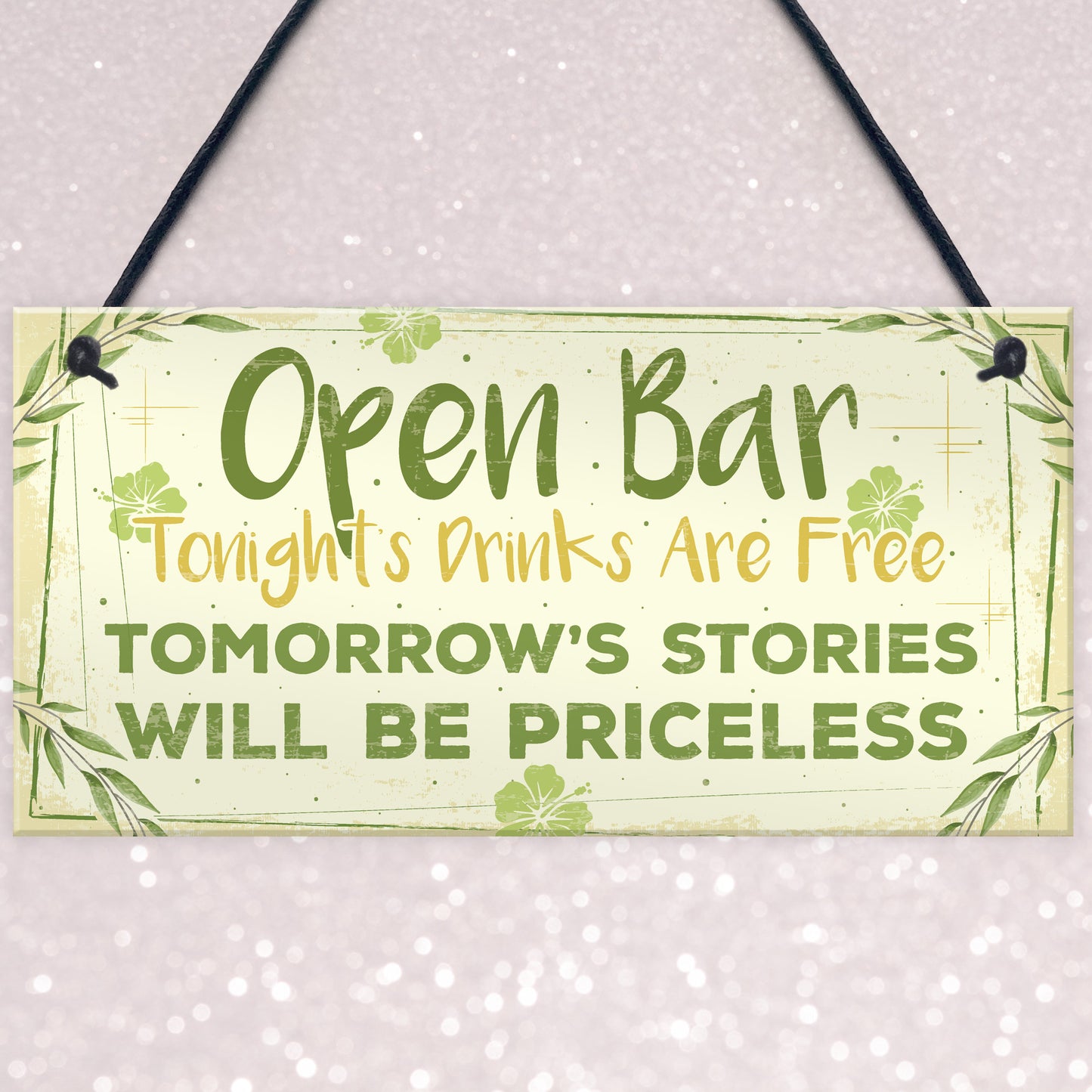Open Bar Signs Home Garden Bar Plaque Pub Kitchen Man Cave Sign