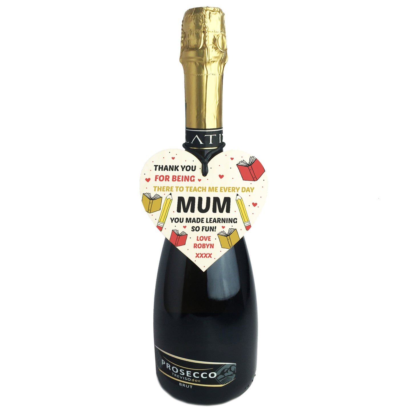 Personalised Thank You Gift For Mum Wood Heart Teacher Gifts